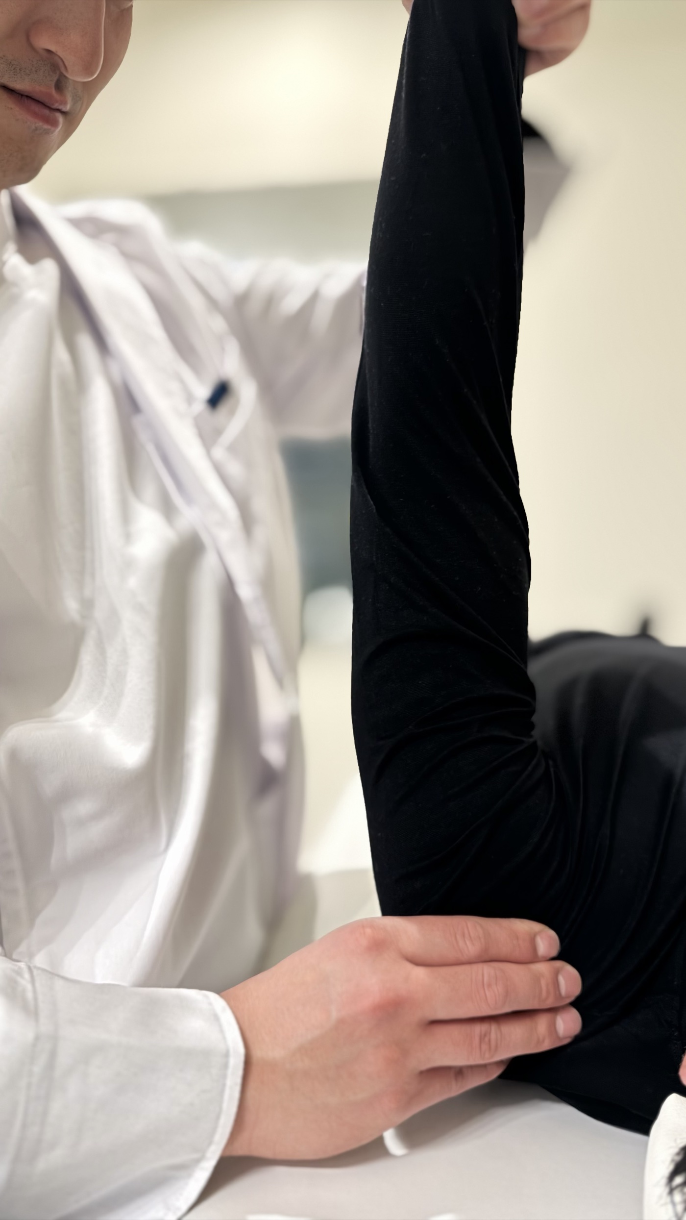 理学療法士による肩の可動域評価